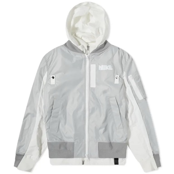 NIKE x SACAI Layered Bomber Jacket CV5732-097 Men's size XL